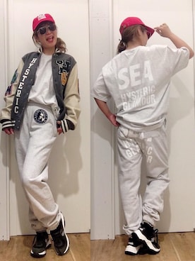 「コラボレーション」｜「アイテム（その他）」を使った、happachinさん（レディース・164cm）の秋コーディネート