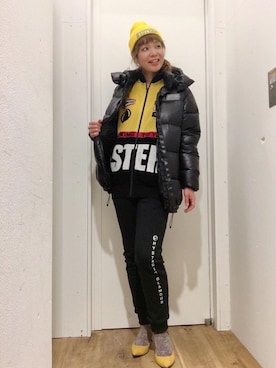 「アイテム（ジャージ）」を使った、happachinさん（レディース・164cm）の冬コーディネート