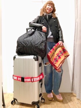 スーツケース キャリーバッグを使った プリマロフト の人気ファッションコーディネート Wear