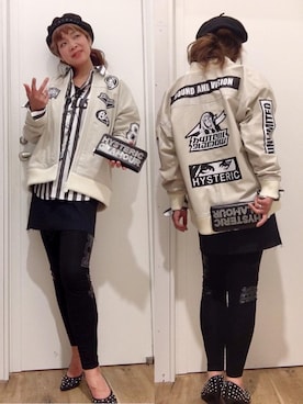 「コラボレーション」｜「アイテム（財布/小物）」を使った、happachinさん（レディース・164cm）の冬コーディネート