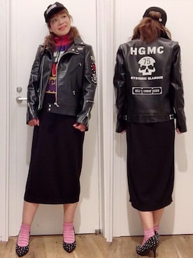 「HYSTERIC GLAMOUR（ヒステリックグラマー）のHYSTERIC INTENTION ジャガードワンピース（ワンピース）」を使った、happachinさん（レディース・164cm）の冬コーディネート