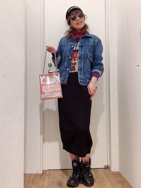 「HYSTERIC GLAMOUR（ヒステリックグラマー）のHYSTERIC INTENTION ジャガードワンピース（ワンピース）」を使った、happachinさん（レディース・164cm）の冬コーディネート