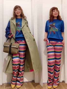 「70'sコーデ」｜「アイテム（トレンチコート）」を使った、happachinさん（レディース・164cm）の春コーディネート