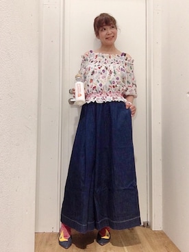「ブラウス」｜「アイテム（食器/キッチン）」を使った、happachinさん（レディース・164cm）の春コーディネート