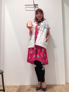 「パンクコーデ」｜「アイテム（PC・スマホグッズ/家電）」を使った、happachinさん（レディース・164cm）の夏コーディネート