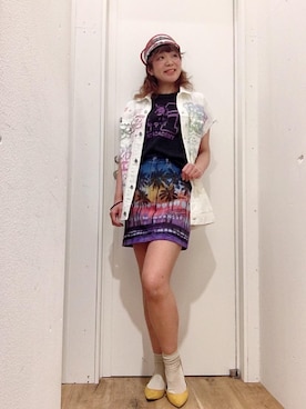 「アイテム（サンバイザー、その他）」を使った、happachinさん（レディース・164cm）の夏コーディネート