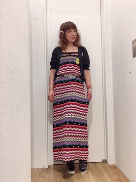 「70'sコーデ」｜「アイテム（ワンピース/ドレス）」を使った、happachinさん（レディース・164cm）の夏コーディネート