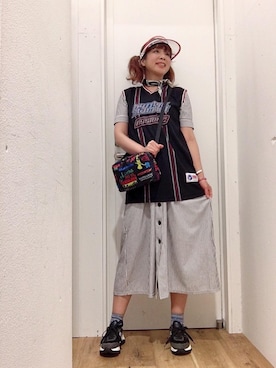 「アイテム（サンバイザー、その他）」を使った、happachinさん（レディース・164cm）の夏コーディネート
