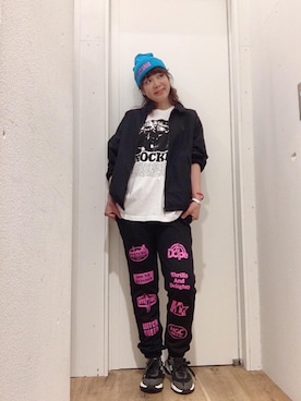 「コラボレーション」｜「アイテム（ブルゾン）」を使った、happachinさん（レディース・164cm）の秋コーディネート