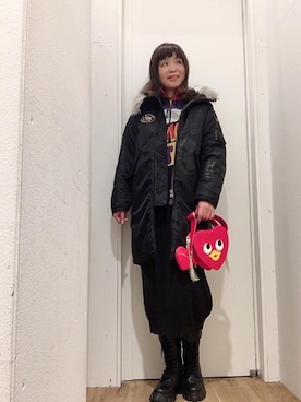 「HYSTERIC GLAMOUR（ヒステリックグラマー）のHYSTERIC INTENTION ジャガードワンピース（ワンピース）」を使った、happachinさん（レディース・164cm）の秋コーディネート
