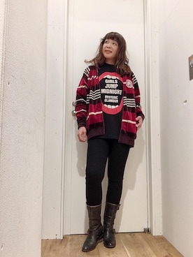 「70'sコーデ」｜「アイテム（ジャージ）」を使った、happachinさん（レディース・164cm）の冬コーディネート