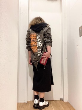 「ミリタリーコーデ」｜「アイテム（財布/小物）」を使った、happachinさん（レディース・164cm）の春コーディネート