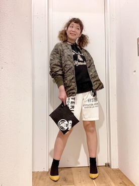 「ミリタリーコーデ」｜「アイテム（財布/小物）」を使った、happachinさん（レディース・164cm）の春コーディネート