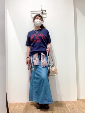 「長袖シャツ」｜「アイテム（雑貨/ホビー）」を使った、happachinさん（レディース・164cm）の春コーディネート
