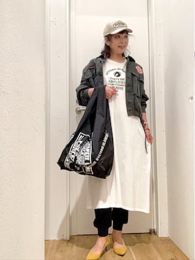 「コラボレーション」｜「アイテム（ワンピース/ドレス）」を使った、happachinさん（レディース・164cm）の夏コーディネート