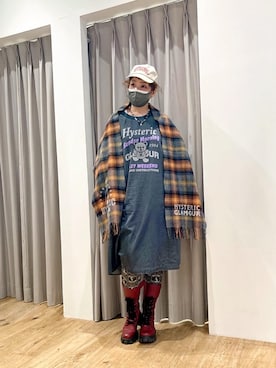 「HYSTERIC GLAMOUR（ヒステリックグラマー）のアイテム（雑貨/ホビー）」を使った、happachinさん（レディース・164cm）の秋コーディネート