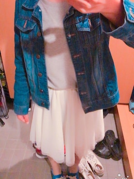 「チュールスカートコーデ」｜きゆーちゃんさん（レディース・162cm）の春コーディネート