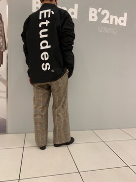 「B2nd」｜「アイテム（ナイロンジャケット）」を使った、yuya m さん（メンズ・163cm）の秋コーディネート