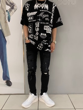 「MSGM（エムエスジーエム）のアイテム」を使った、yuya m さん（メンズ・163cm）の夏コーディネート