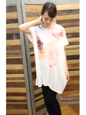 「オリジナル」｜「アイテム（チュニック）」を使った、sandywearさん（レディース・165cm）の春コーディネート