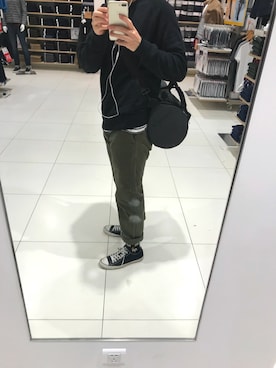 「H&M（エイチ・アンド・エム）のアイテム（タンクトップ）」を使った、Cloudさん（メンズ・178cm）の秋コーディネート