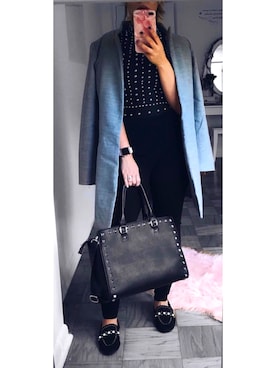 「Missguidedのアイテム（トップス）」を使った、Nazaniin Saさん（レディース・160cm）の秋コーディネート