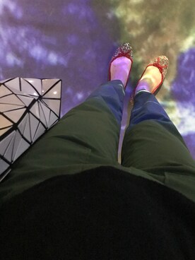 「カーキパンツ」｜マホロさん（レディース・159cm）の秋コーディネート