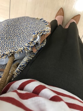 「サークルバッグ」｜「アイテム（パンプス）」を使った、マホロさん（レディース・159cm）の夏コーディネート
