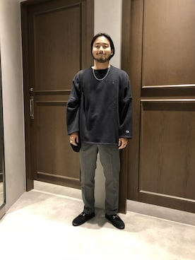 「ビッグトート」｜林さん（メンズ・175cm）の秋コーディネート