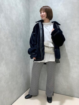 「PAGEBOY（ページボーイ）のハクミニショルダーBAG（ショルダーバッグ）」を使った、yさん（レディース・152cm）の秋コーディネート