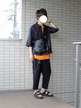 「CASPER JOHN」｜「アイテム（財布/小物）」を使った、ゆーくさん（メンズ・178cm）の夏コーディネート