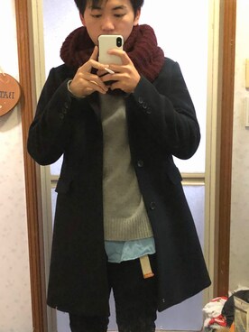 「a.v.v（アーヴェヴェ）のアイテム（ジャケット/アウター）」を使った、あさん（メンズ・174cm）の冬コーディネート