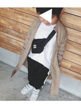 「AZUL by moussy（アズールバイマウジー）のアイテム（その他アウター）」を使った、SORA☁︎さん（キッズ・100cm）の春コーディネート