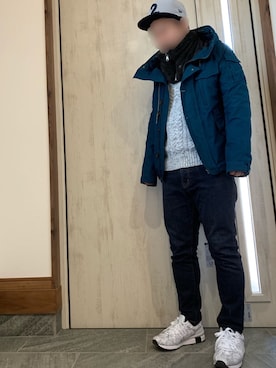 「Johnbull Private labo（ジョンブルプライベートラボ）のアイテム（マウンテンパーカー）」を使った、たんそくおじさんさん（メンズ・168cm）の冬コーディネート