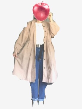 「ehka sopo（エヘカソポ）のアイテム（シャツワンピース）」を使った、はるなさん（レディース・158cm）の春コーディネート