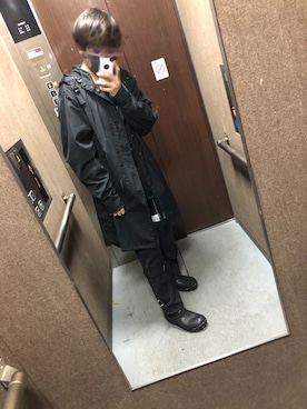 「いいね返し」｜「アイテム（モッズコート）」を使った、シカ“相互”さん（メンズ・162cm）の秋コーディネート