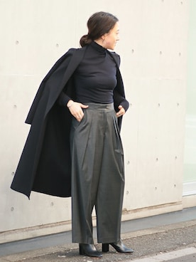 「アイテム（その他アウター、ブルー系）」を使った、mikuさん（レディース・159cm）の秋コーディネート