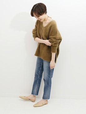 Fur V スリットプルオーバー◇を使った人気ファッションコーディネート