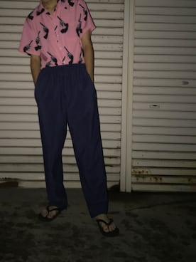 「H&M（エイチ・アンド・エム）のアイテム（サンダル）」を使った、寧斬さん（メンズ・166cm）の秋コーディネート