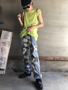 「ミッキー」｜寧斬さん（メンズ・168cm）の夏コーディネート