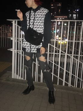 「chanel」｜「アイテム（ジャージ）」を使った、寧斬さん（メンズ・168cm）の秋コーディネート