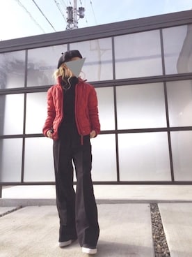 「MERCURYDUO（マーキュリーデュオ）のアイテム（ハンチング/ベレー帽）」を使った、pootaatooさん（レディース・154cm）の冬コーディネート