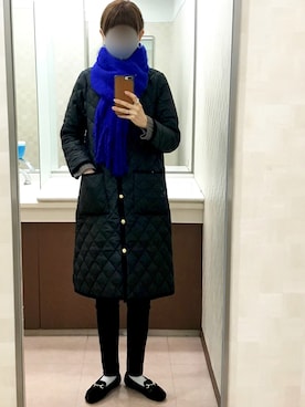 「スキニー」｜「アイテム（ノーカラージャケット）」を使った、miさん（レディース・168cm）の冬コーディネート