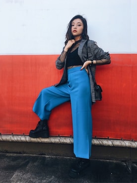 「mixxmixのアイテム（ジャケット/アウター）」を使った、KUMIさん（レディース・164cm）の夏コーディネート