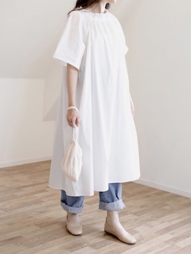 「UNFIELD（アンフィールド）のアイテム」を使った、UNFIELDさん（レディース・168cm）の夏コーディネート