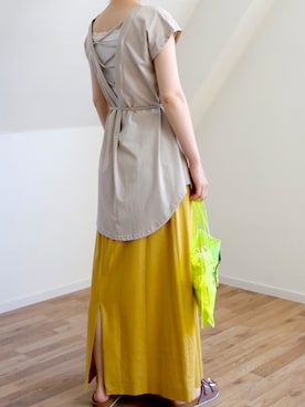 「UNFIELD（アンフィールド）のアイテム」を使った、UNFIELDさん（レディース・156cm）の夏コーディネート