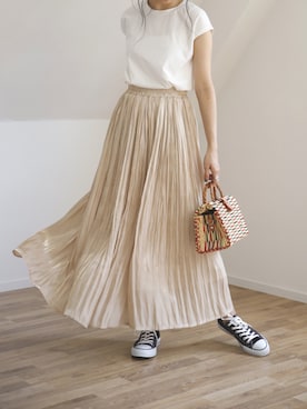 「UNFIELD（アンフィールド）のアイテム」を使った、UNFIELDさん（レディース・160cm）の夏コーディネート