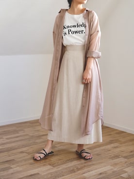 「UNFIELD（アンフィールド）のアイテム」を使った、UNFIELDさん（レディース・160cm）の夏コーディネート