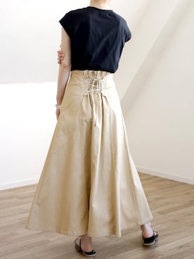 「UNFIELD（アンフィールド）のアイテム」を使った、UNFIELDさん（レディース・160cm）の夏コーディネート