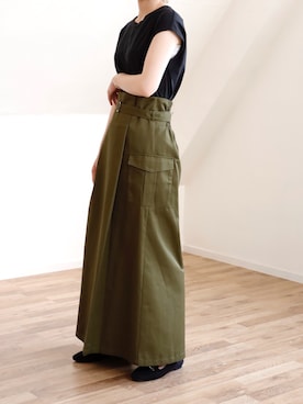 「ワンショルダースカート」｜UNFIELDさん（レディース・160cm）の夏コーディネート